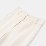 High-Waist Wide-Leg Tailored Trousers Off White