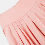 Wide Waistband Poplin Midi Skirt