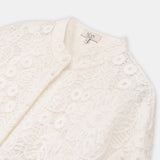 Floral Guipure Lace Top Offwhite