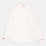 Ruffled-Panel Cotton Shirt