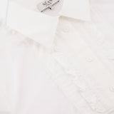 Ruffled-Panel Cotton Shirt