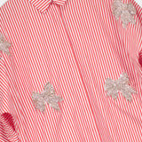 Embellished Striped Cotton Shirt