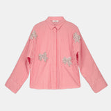 Embellished Striped Cotton Shirt