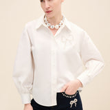 Embellished Bow Shirt
