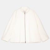 Zip-Front Crepe Jacket