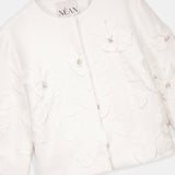 Floral Appliqué Cropped Jacket