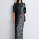 Nean Full-Length Sequin Dress Dark Grey
