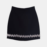 Crystal-Trim Mini Skirt