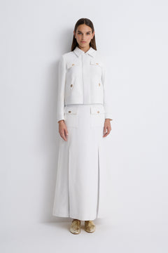 Nean Cropped Tailored Jacket
 Ecru