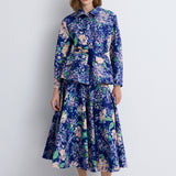 Nean Floral Printed Midi Skirt
 Multi Color