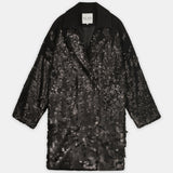 Sequin Embellished Oversized Coat