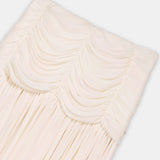 Ruched Waist Midi Skirt Offwhite