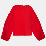 Voluminous Balloon Sleeve Blouse
