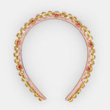 Crystals Embellished Headband Pink
