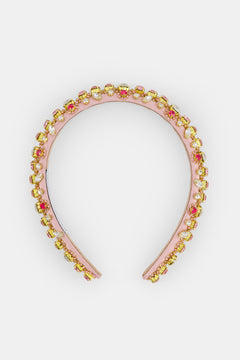 Crystals Embellished Headband Pink