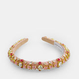 Crystals Embellished Headband Pink