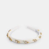 Crystals Embellished Headband Cream