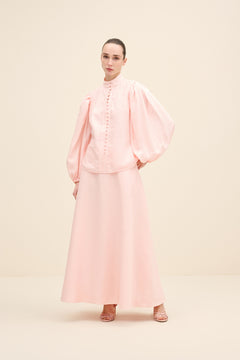 Linen Midi Skirt