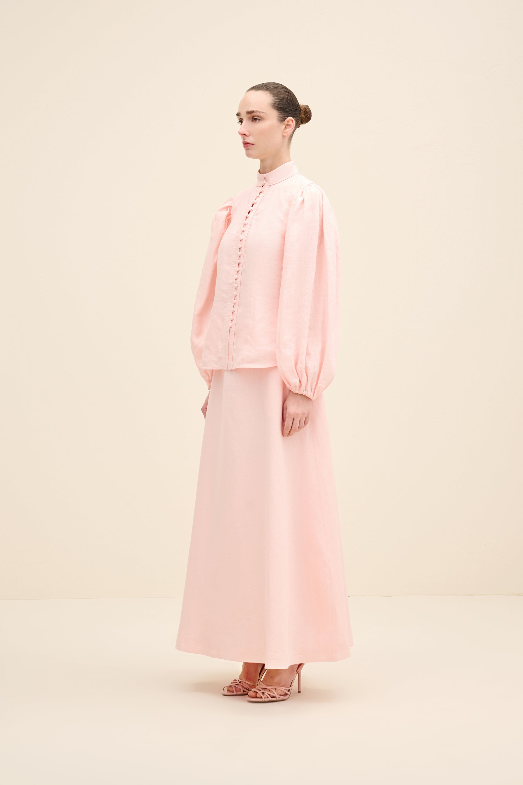 Linen Midi Skirt
