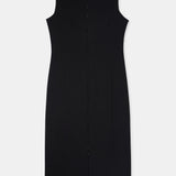 Nean Embellished Neckline Midi Dress Black