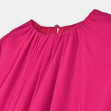 Nean Embellished Neckline Cape Gown Fuchsia