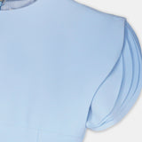 Nean Structured Sleeve Midi Dress Light Blue