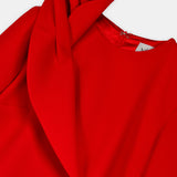 Nean Calla Flower Draped Detailed Dress Red