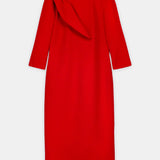 Nean Calla Flower Draped Detailed Dress Red