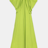 Nean Embellished Neck Cape Gown Lime