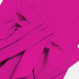 Nean Short Sleeve Bow Maxi Dress Fuchsia