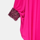 Nean Embellished Cuff Kaftan Gown Fuchsia
