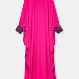 Nean Embellished Cuff Kaftan Gown Fuchsia