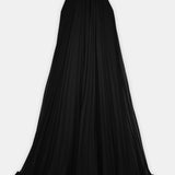 Nean Pleated Halter Neck Gown Black