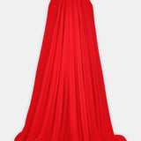 Nean Pleated Halter Neck Gown Red