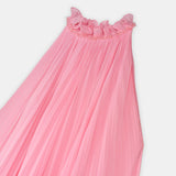 Nean Pleated Halter Neck Gown Pink