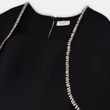 Nean Column Gown With Embellished Cape Detail Black