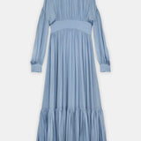 فستان ماكسي شيفون بكسرات