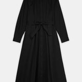 Nean Embellishment Belted Shirt Dress Black
