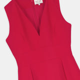 V-Neck Pleated Dress