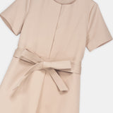 Belted Pleated Midi Dress