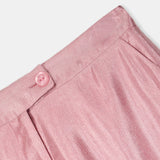 Nean Metallic Pink Wide-Leg Trousers Light Pink