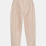Barrel-Leg Cropped Pants