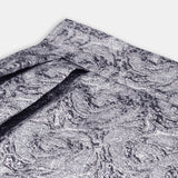 Nean Silver Brocade A-Line Midi Skirt Dark Silver