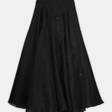 Nean Embellished Organza Maxi Skirt Black