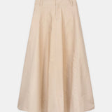 Paneled A-Line Maxi Skirt