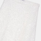 Sequin-Embellished Lace Maxi Skirt