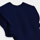 Nean Structured Sleeve Top Navy