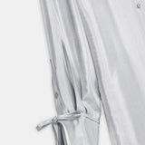 Nean Metallic Silver Oversized Shirt Dress Silver