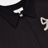 Nean Bow-Embellished Shirt Black