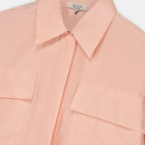Nean Oversized Silk Satin Shirt Light Pink